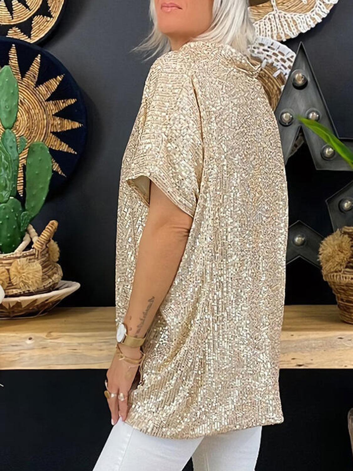 Sequin Top Plus