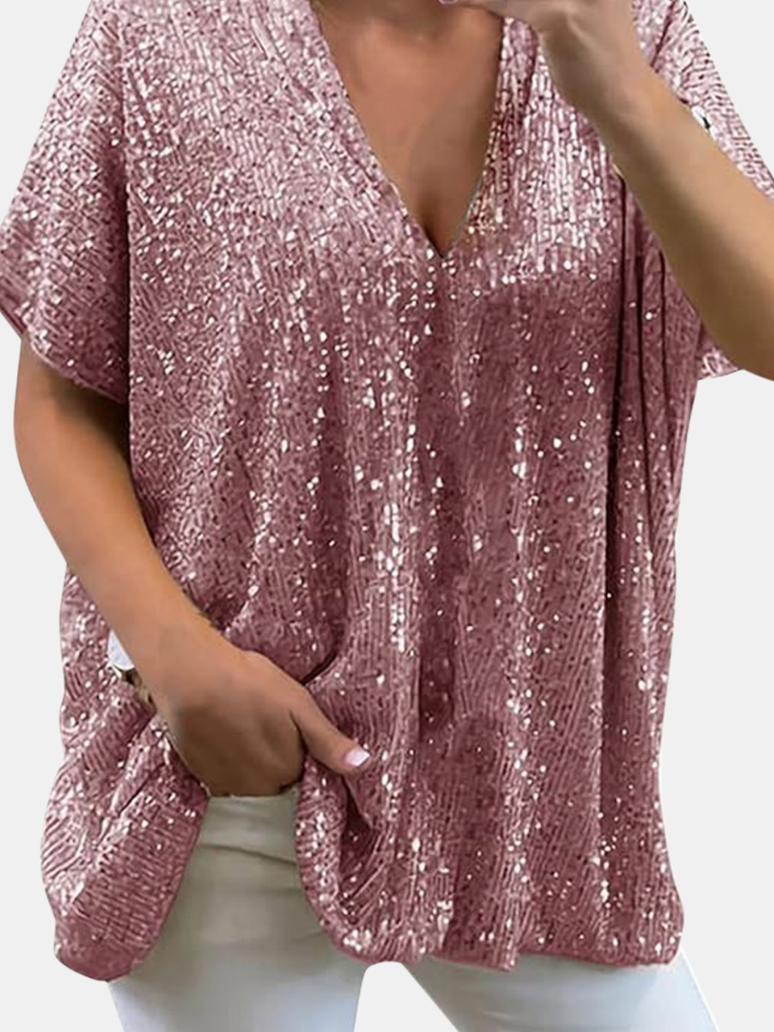 Sequin Top Plus