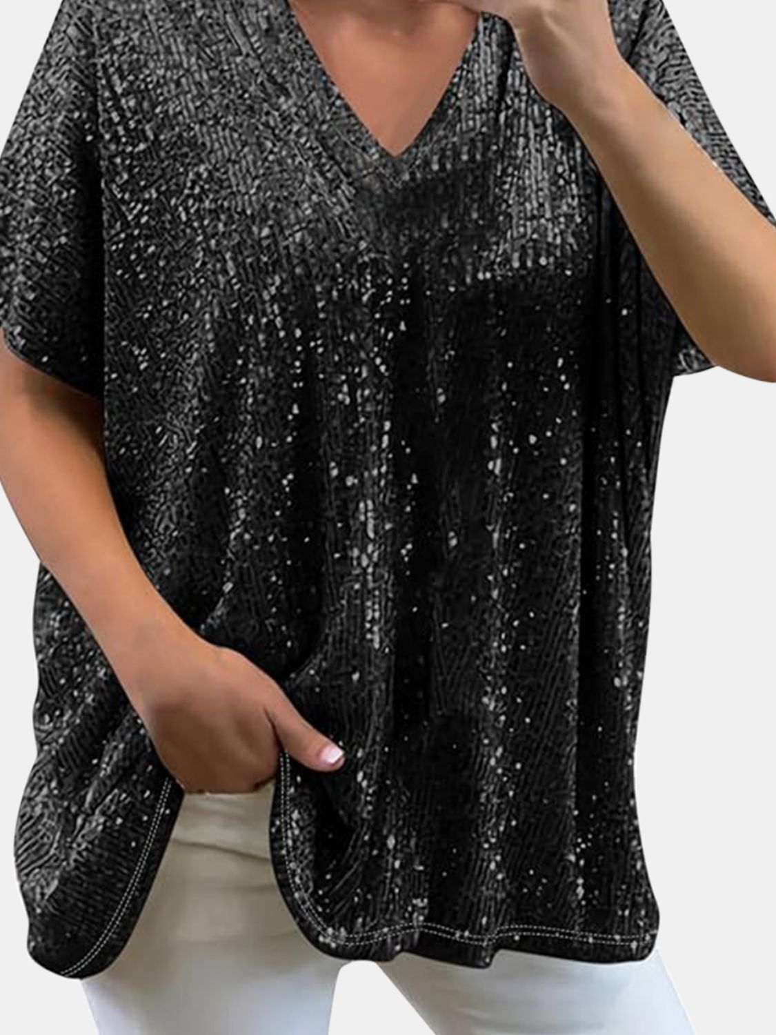 Sequin Top Plus