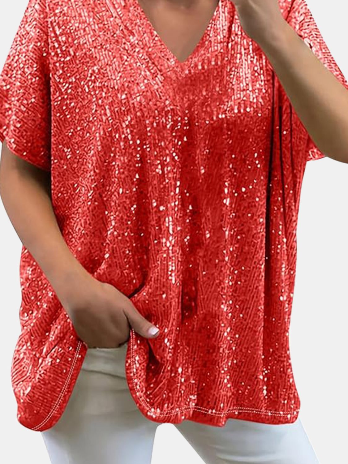 Sequin Top Plus