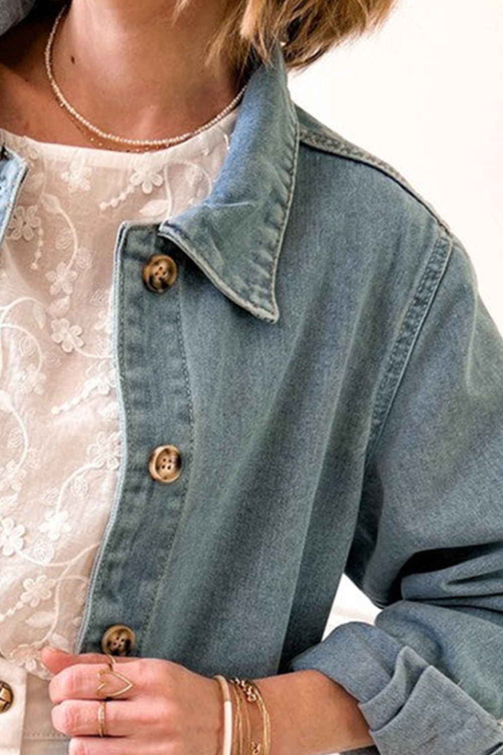 Denim W Blous