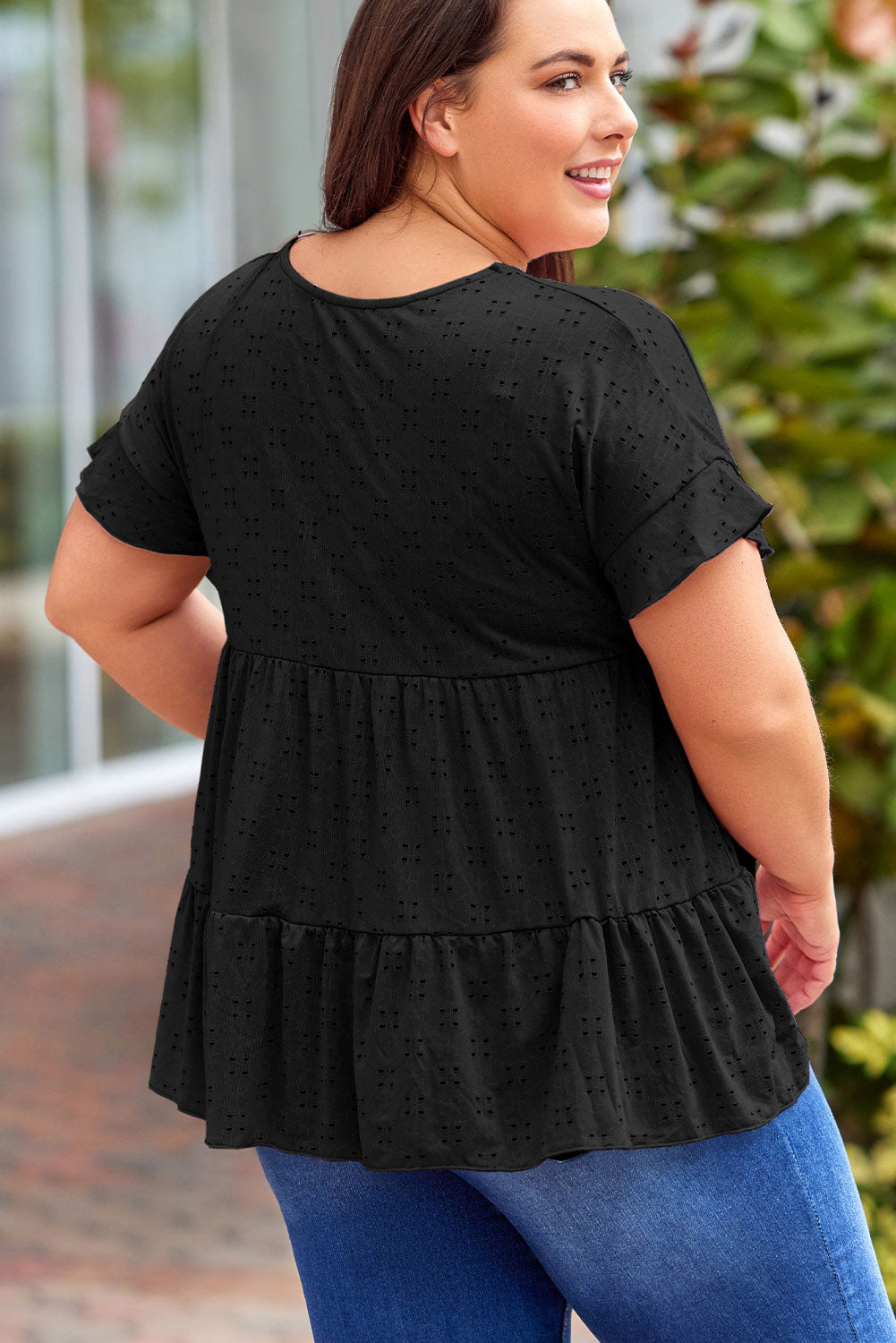 Eyelet Blouse Plus Size