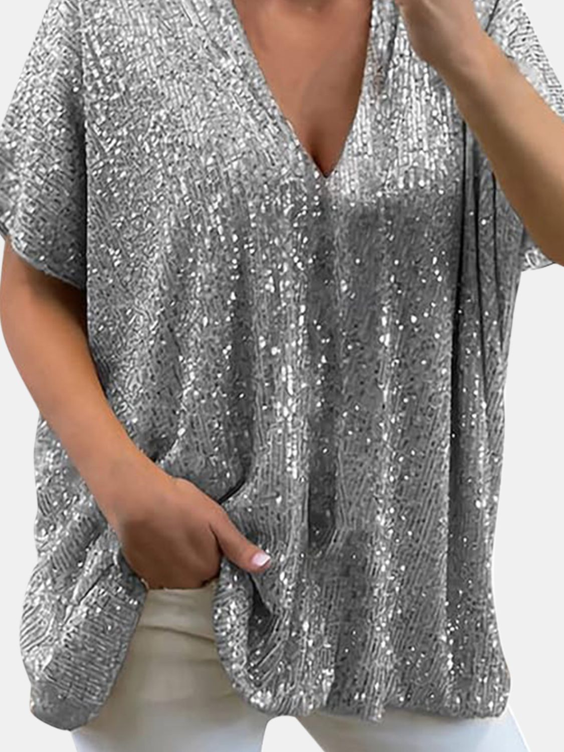 Sequin Top Plus