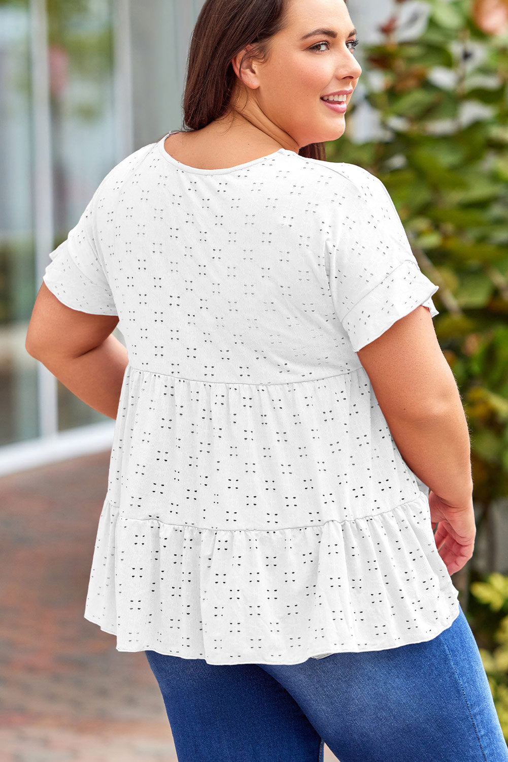 Eyelet Blouse Plus Size