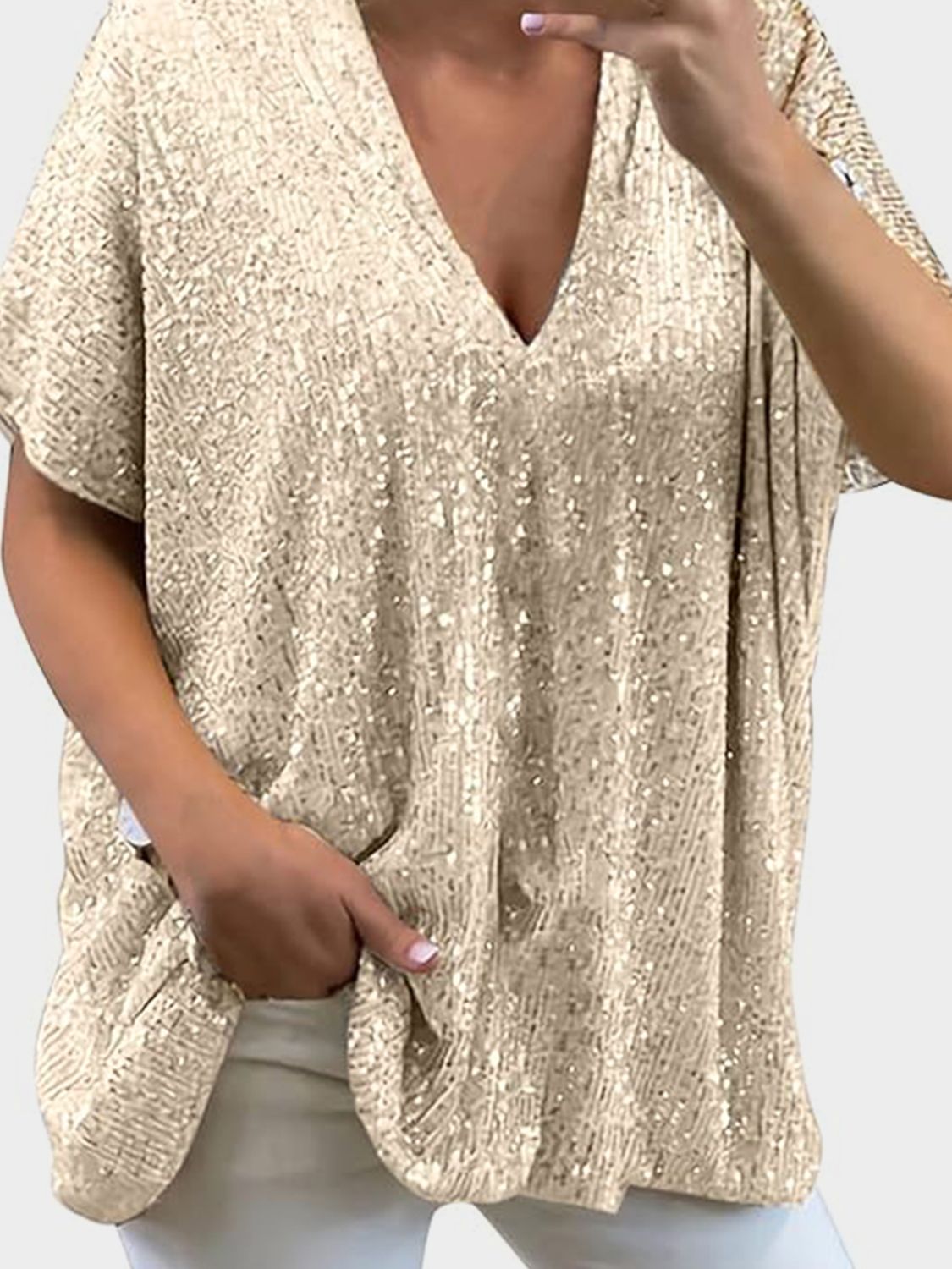 Sequin Top Plus