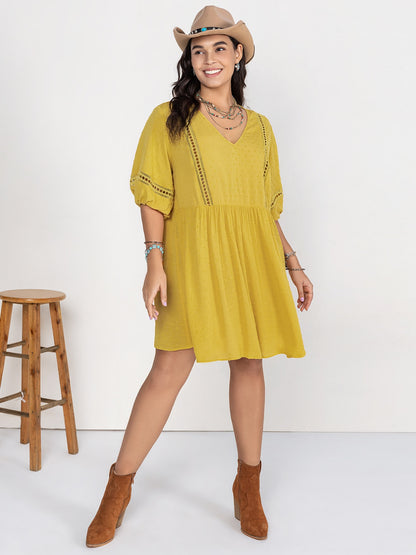 Eyelet Plus Dress