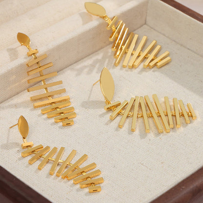 Fishbone Earrings