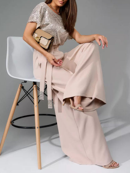 Glitter palazzo jumpsuit