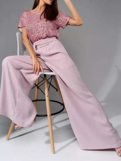 Glitter palazzo jumpsuit
