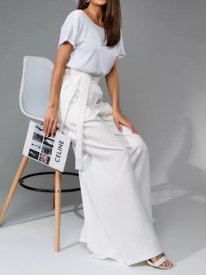 Glitter palazzo jumpsuit