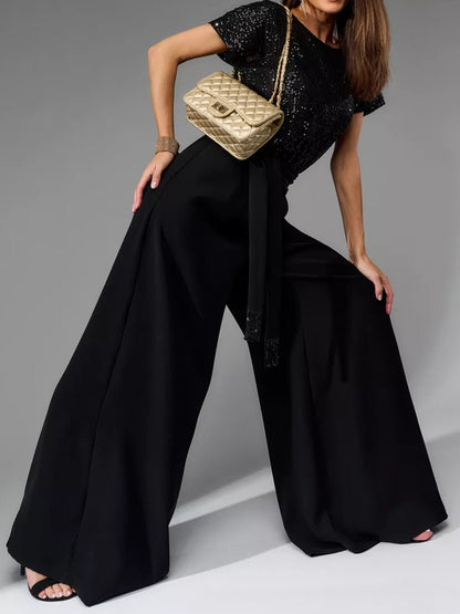 Glitter palazzo jumpsuit
