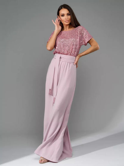 Glitter palazzo jumpsuit