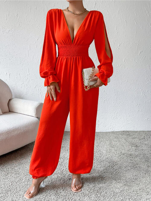 Flounce Sleeve Jumpsuit