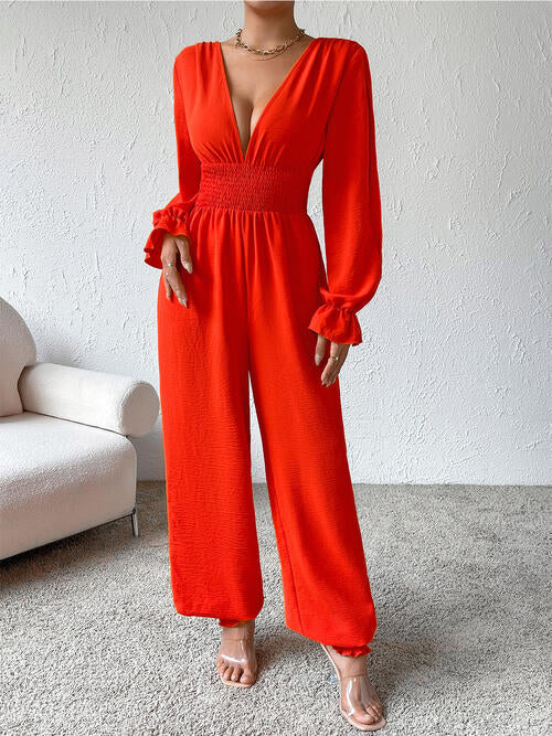 Flounce Sleeve Jumpsuit