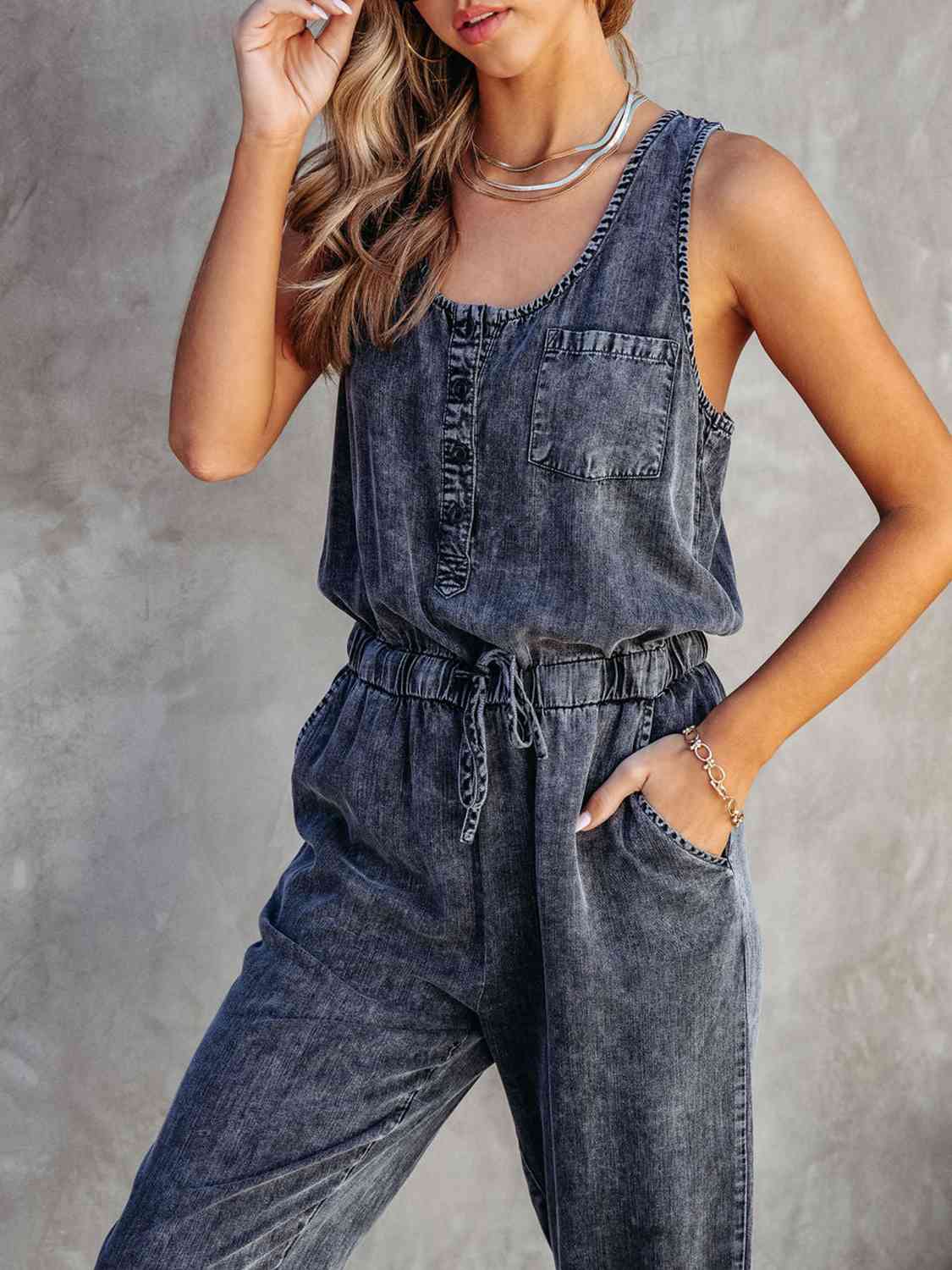 Drawstring Jumpsuit